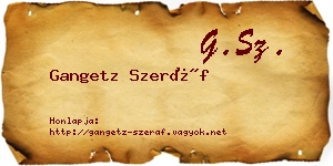 Gangetz Szeráf névjegykártya
